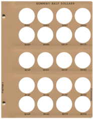 Kennedy Half Dollars Replacement Page 5 2008-P-2017-D