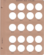 Kennedy Half Dollar Replacement Page 6 2018 P - 2027 D