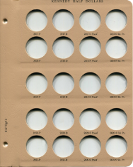 Kennedy Half Dollar w/Proof Replacement Page 2 2017P - 2021 Pr