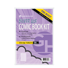 25 Pack Combo of Standard Silver Bags and Boards