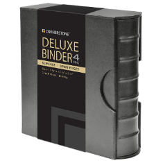 Cornerstone Large Capacity 4 D-Ring Binder & Slip Case (Gray)