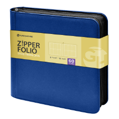 Graded Trading Card Zipper Folio for 60 PSA Card Slabs - Blue Denim