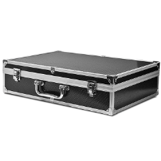 Falcon Series 100 Slab Box  - Front Handle  - Diamond Pattern / Black