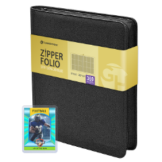 9 Pocket Zipper Folio for Sentry Card Holders - Charcoal