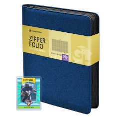 9 Pocket Zipper Folio for Sentry Card Holders - Blue Denim