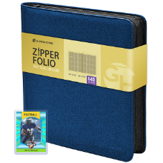 16 Pocket Zipper Folio for Sentry Card Holders - Blue Denim