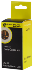 Cent (19mm) Direct-Fit EvoCore Coin Capsules - 10 Pack