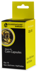 Half Dollar (30.6mm) Direct-Fit EvoCore Coin Capsules - 10 Pack