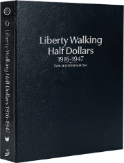 Liberty Walking Half Dollars 1916-1947, Date & Mintmark Set P, D & S (Black)