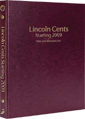 Lincoln Cents Starting 2009, Date & Mintmark Set P, D, S & W (Burgundy)