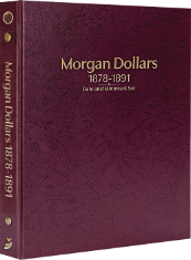 Morgan Dollars 1878-1891 Date & Mintmark Set Prestige Coin Album (Burgundy)