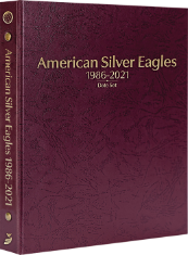 American Silver Eagles 1986-2021, Date Set P, S, & W (Burgundy)