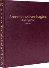 American Silver Eagles Starting 2021, Date Set P, S & W (Burgundy)