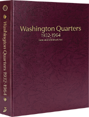 Washington Quarters 1932-1964, Date & Mintmark Set P, D & S (Burgundy)