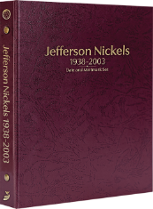 Jefferson Nickels 1938-2003, Date & Mintmark Set P, D & S (Burgundy)