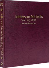 Jefferson Nickels Starting 2004, Date & Mintmark Set P, D & S (Burgundy)