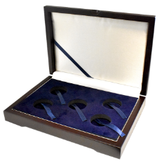 Guardhouse Wood Display Box - GH-W1300 - Holds 5 Small Guardhouse coin capsules