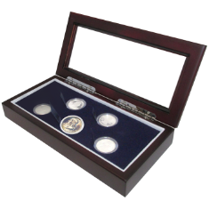 Guardhouse Glass-top Wood Display Box Proof or Mint Set GH-W1800: (4S,M)