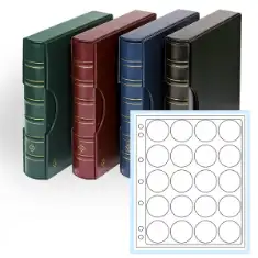 Grande Classic 3 Ring Album Set with 6 L/H Capsule Pages (Blue)