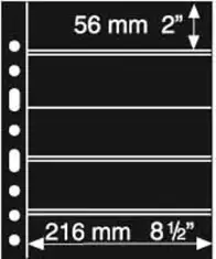 5 Pocket Grande Sheets for stamps and booklets, Black - GRANDE5S