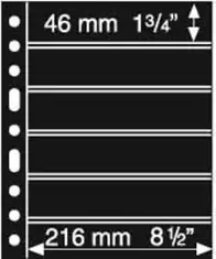 6 Pocket Grande Sheets for stamps, Black - GRANDE6S