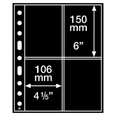Grande Sheets 4 Pocket for Postcards, Black