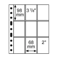 9 Pocket Grande Pages for Sportcards, Clear