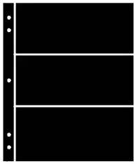 Supersafe Stocksheets 3 Rows 82mm, Black