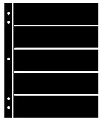 Supersafe Stocksheets 5 Rows 46mm, Black