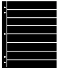 Supersafe Stocksheets 8 Rows 29mm, Black