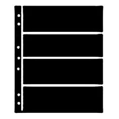 Hagner Stock Sheets 4 Row Black One Sided