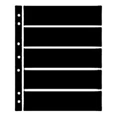 Hagner Stock Sheets 5 Row Black One Sided