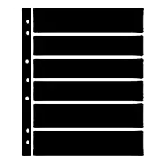 Hagner Stock Sheets 6 Row Black One Sided