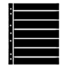 Hagner Stock Sheets 7 Row Black One Sided