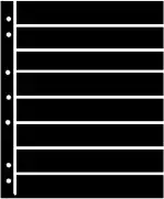 Hagner Stock Sheets 8 Row Black One Sided
