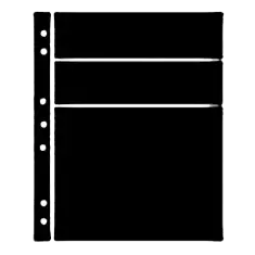 Hagner Stock Sheets 3 DIFF Row Black One Sided