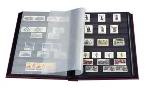 Hard Cover Stockbook with 32 Black Pages and Glassine Interleaves (Green) - LS4/16GR