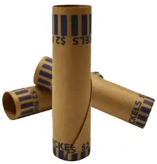 Preformed Tube Coin Wrappers - Nickel