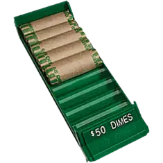 Dime Interlocking Coin Roll Trays