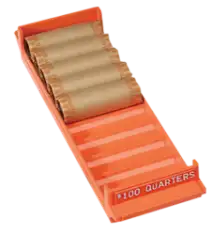 Quarter Interlocking Coin Roll Trays