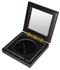 Guardhouse 5x5 Glass-top Wood Display Box - Holds Z Sized Capsule