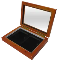 Wood Glass-Top Display Slab Box - 2 Slab Universal