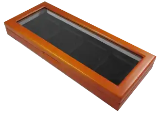 Wood Glass-Top Display Slab Box - 4 Slab Universal