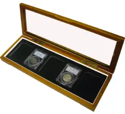 Wood Glass-Top Display Slab Box - 5 Slab Universal