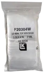 Zip Lock Bag - Write On - 2x3 (2 Mil)