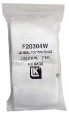 Zip Lock Bag - Write On - 3x4 (2 Mil)