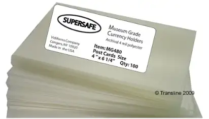 Museum Grade Post Card Holders