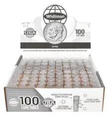 Round Coin Tube-Dime, 100/box