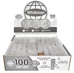 Round Coin Tube-Quarter, 100/box