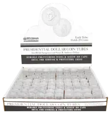 Round Coin Tube-Presidential, 100/box